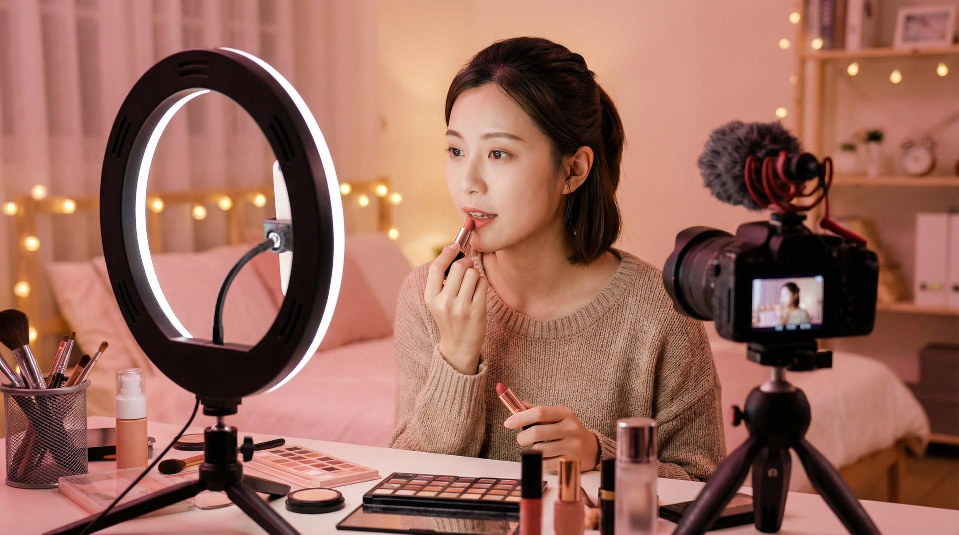 国产自拍美妆传媒教程